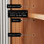 Armoire de coin en bois massif Burlywood