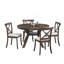Table de salle à manger de 47,24 po en bois d'hévéa rond pour 4 à 6 personnes avec base à tréteaux en bois, table de salle à manger en bois moderne pour la salle à manger et le salon (1 table)-1722672778