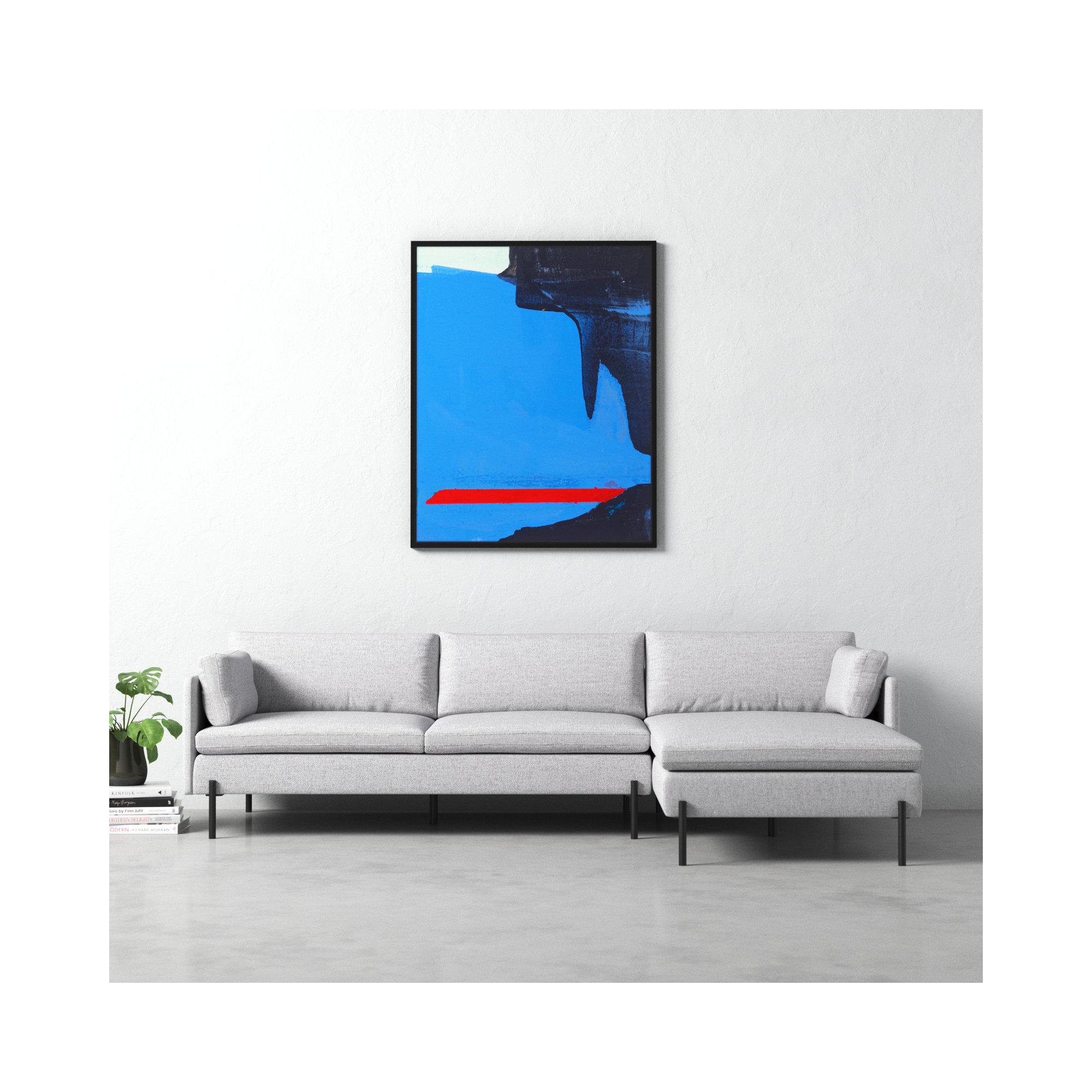 Beneath The Blue 3 by Andrea Stokes, Black Framed, 50" H x 40" W x 1.375" D