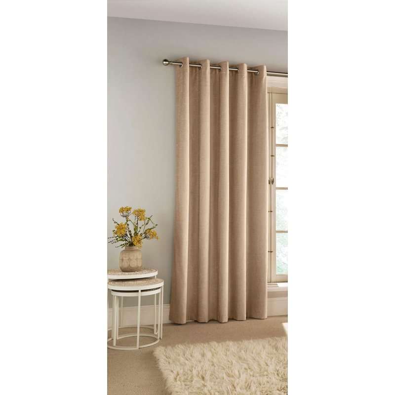 Jamarion Blackout Curtain Pair, Beige, 168cm Width x 183cm Drop