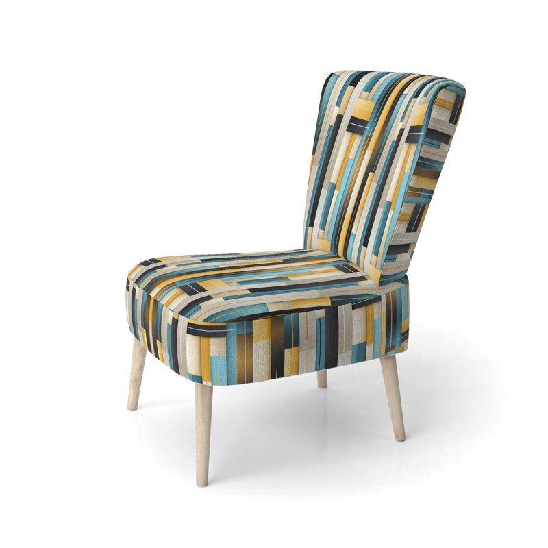 Chaise d'appoint rembourrée Serene Green Stripes