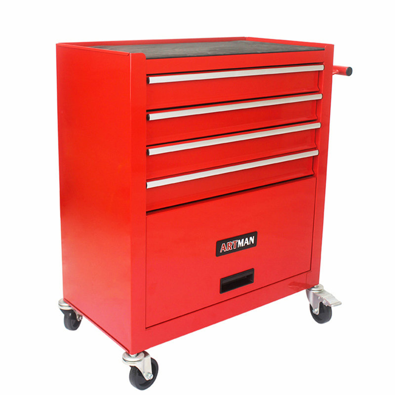 Armoire d'appoint en acier Lyndley, Rouge