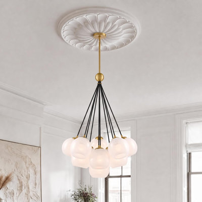 11-Light Dimmable Cluster Glass Bubbles Chandelier