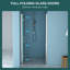 Porte de douche l 30 po x H 72 po, conception pliable - verre trempé, espace, sortie élément pliable réglable