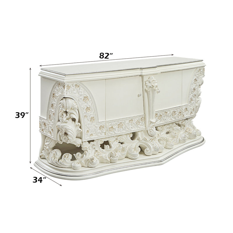 Serveur Adara blanc antique