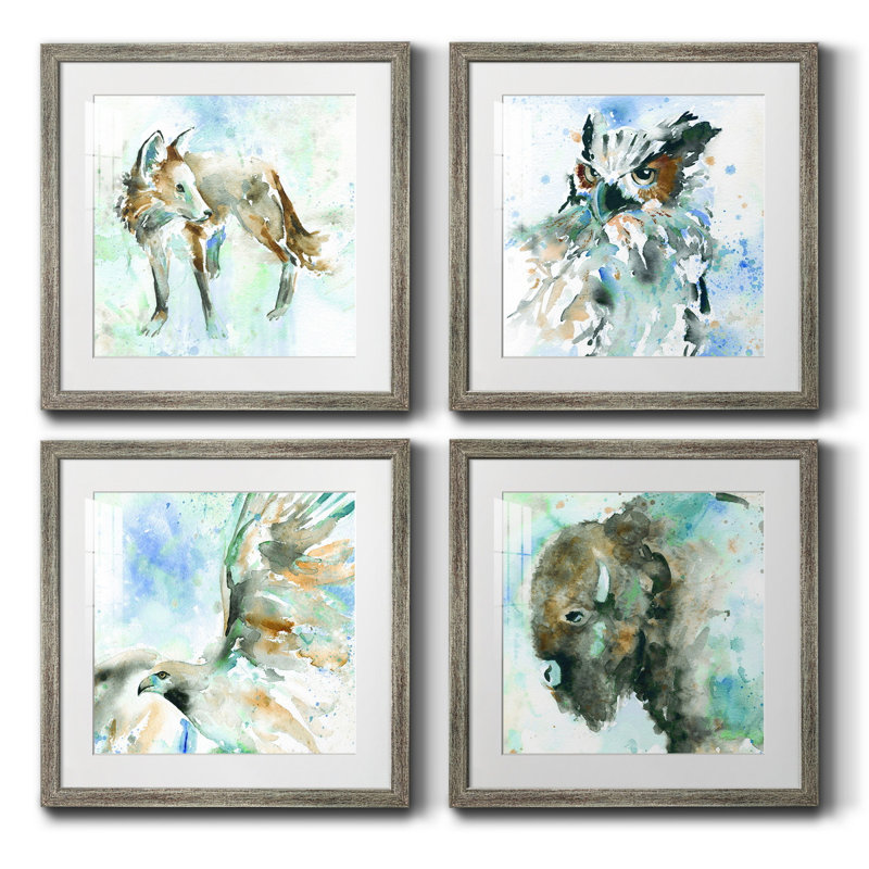 Cadre photo, ensemble de peintures sur papier