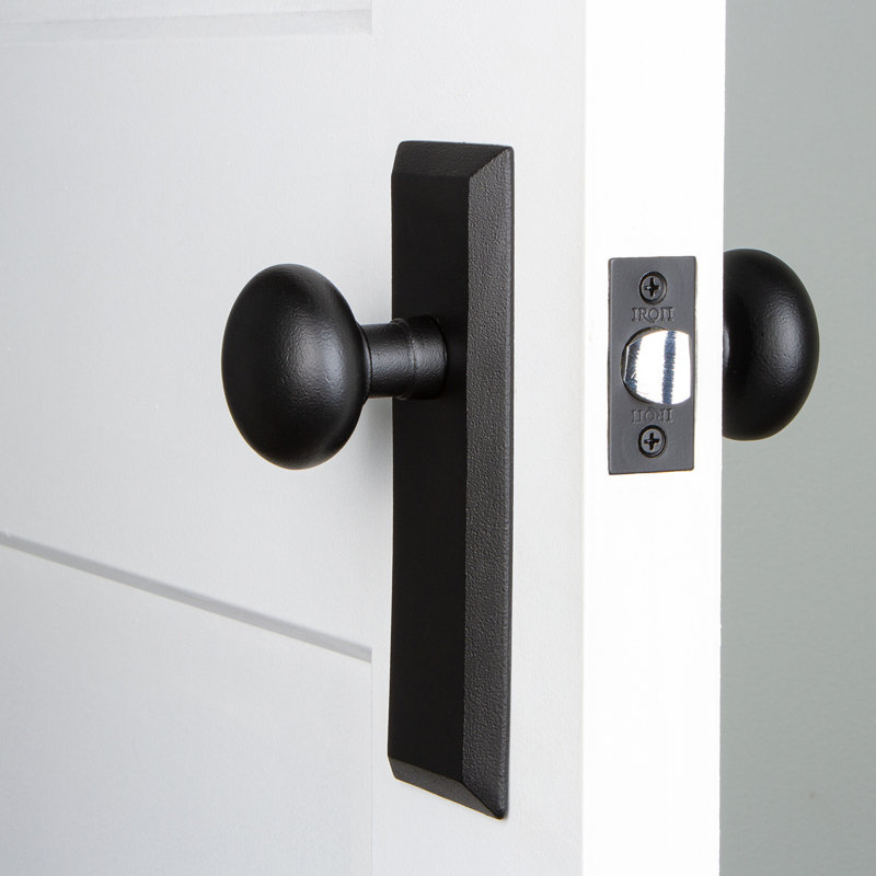 Ageless Iron Keep Plate with Keep Knob, 2.375, Left