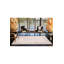 Tapis décoratif moderne rose clair à motif lavable-60913289
