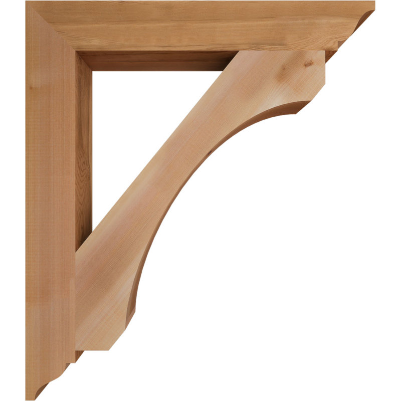 BKTLEC01 Legacy Traditional Rustic Wood Bracket, Western Red Cedar (Smooth), 32"H x 3.5"W x 28"D