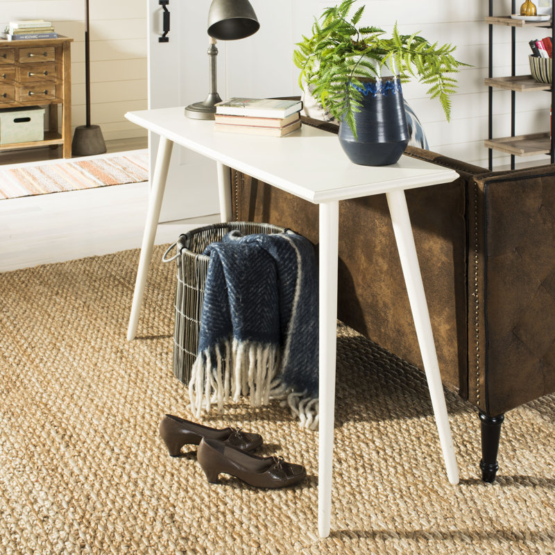 Adda 120.142cm Console Table, Distressed White
