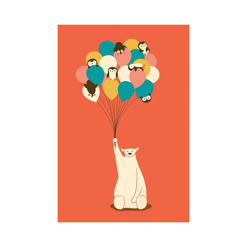 Penguin Bouquet by Jay Fleck - Wrapped Canvas Print, 30.48cm H x 20.32cm W x 1.905cm D