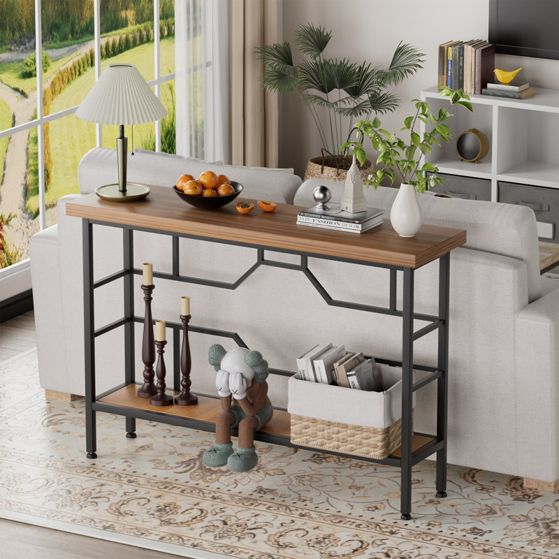 Console Console, l 11,8 po, Marron foncé, H 31,3 po x l 47,2 po x P 11,8 po
