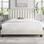Upholstered Bed Frame with Channel Tufted Headboard-77082584-77082535