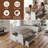 Breakfast Nook Table Set,With Storage Function Dining Nook Set With Corner Bench-1964347392