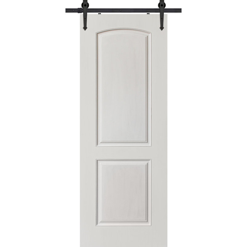 Porte de grange lambrissée apprêtée en bois manufacturé sans trousse de quincaillerie d'installation, 42" x 84"