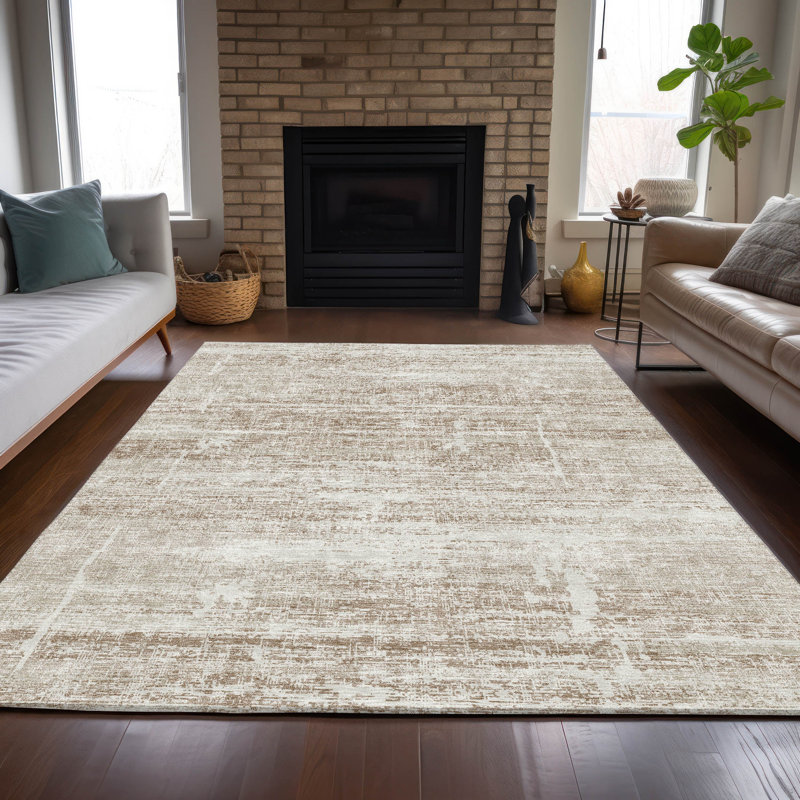 Malchow Washable Abstract Indoor / Outdoor Rug, Rectangle 8' x 10'