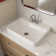 DeerValley 23.82" L x 18.9" W x 6.69" H White Rectangular Vitreous China Drop-in Bathroom Sink with Overflow