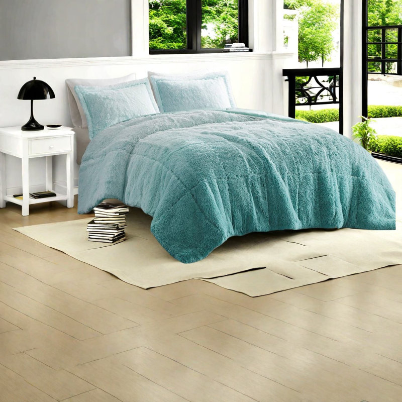 Hypoallergenic Bedding Sets, Polyester Ombre Design, Cozy Fur Comfort For Home