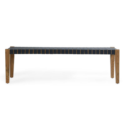 Orlando 62" Oak Wood Charcoal Bench