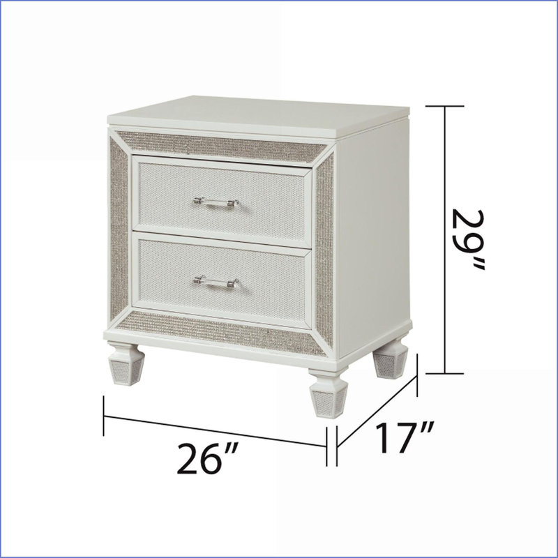 Table de chevet 2 tiroirs Modern
