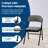Hershel Sudden Comfort Deluxe Portable Metal Fabric Padded Folding Chair for Home, Outdoor, and Office-1236004059