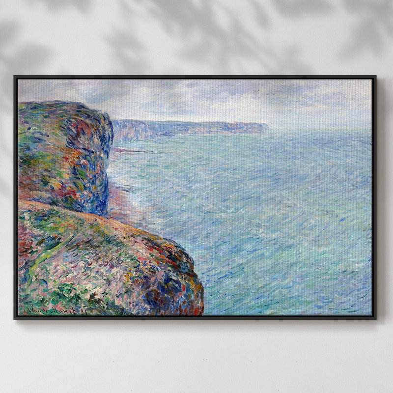 La mer vue des falaises de Fecamp, 1881, H 17 po x l 25 po x P 2 po, Noir