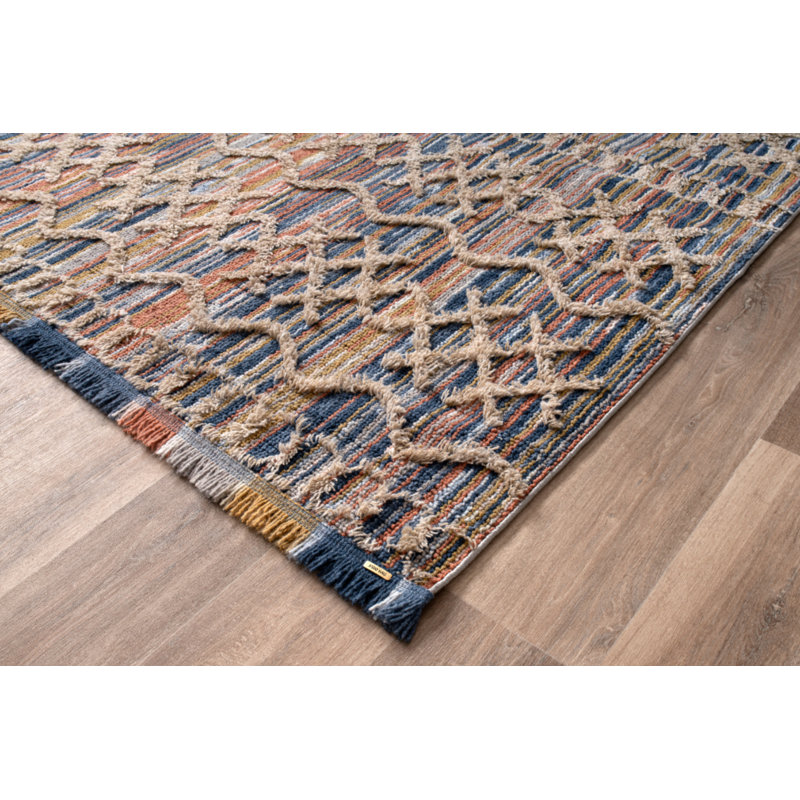 Tapis en coton Jurjen, Tapis de couloir 2 pi 8 po x 13 pi 2 po