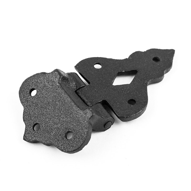 Black Wrought Iron Offset Cabinet Hinges with Hardware
