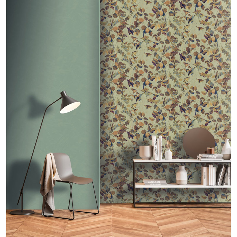 Galerie Designer Walls Leaves Wallpaper, Yellow