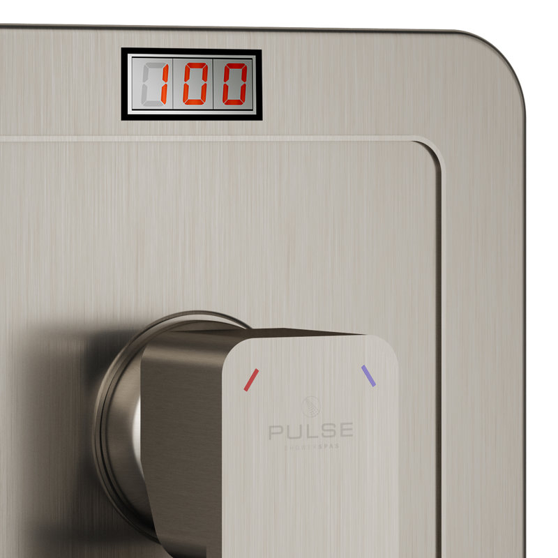 Brushed Nickel LED Pressure Balance Shower Valve Kit