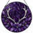 7.8"H Purple Antler Stained Glass Window Panel-1155747476