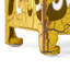 Table d'appoint, fer, couleur jaune antique, élément de décoration fascinant en fer, jaune, attrait séduisant