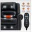 Fauteuil inclinable Power Lift à deux moteurs avec massage thermique et position infinie jusqu'à 350 lb, cuir véritable-1829525438