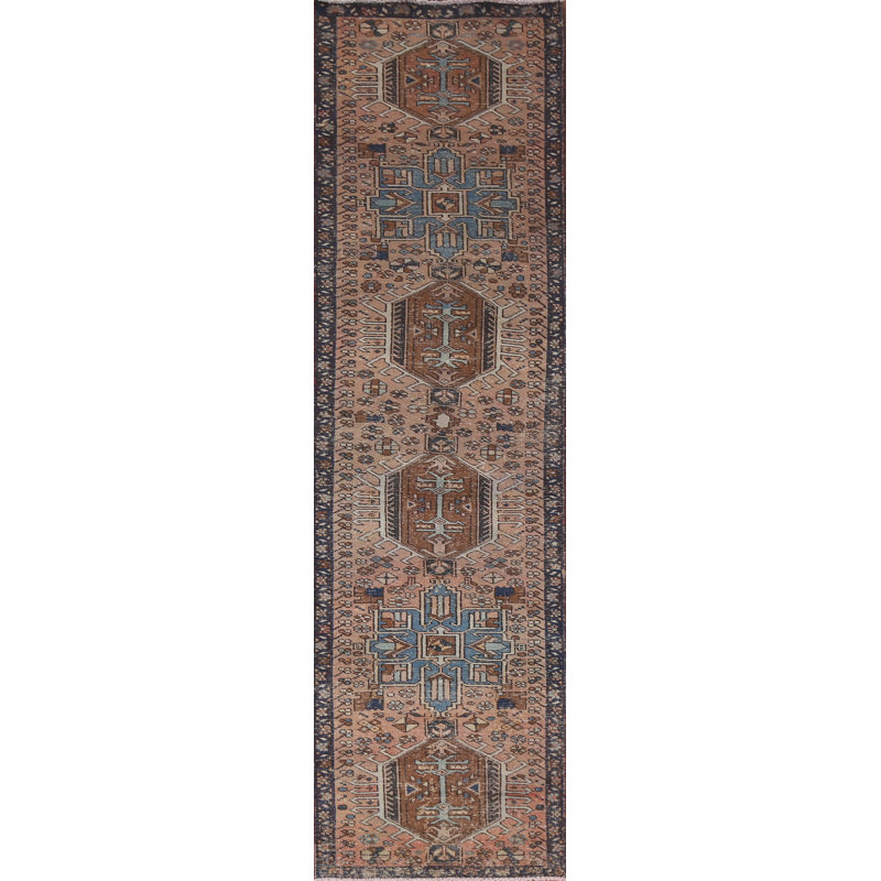 Tapis de couloir géométrique Heriz Persian Design