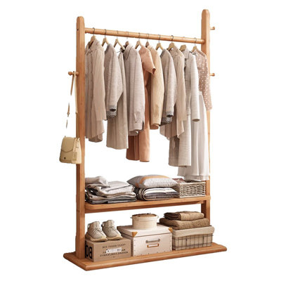 Classic Solid Wood Clothes And Hat Stand