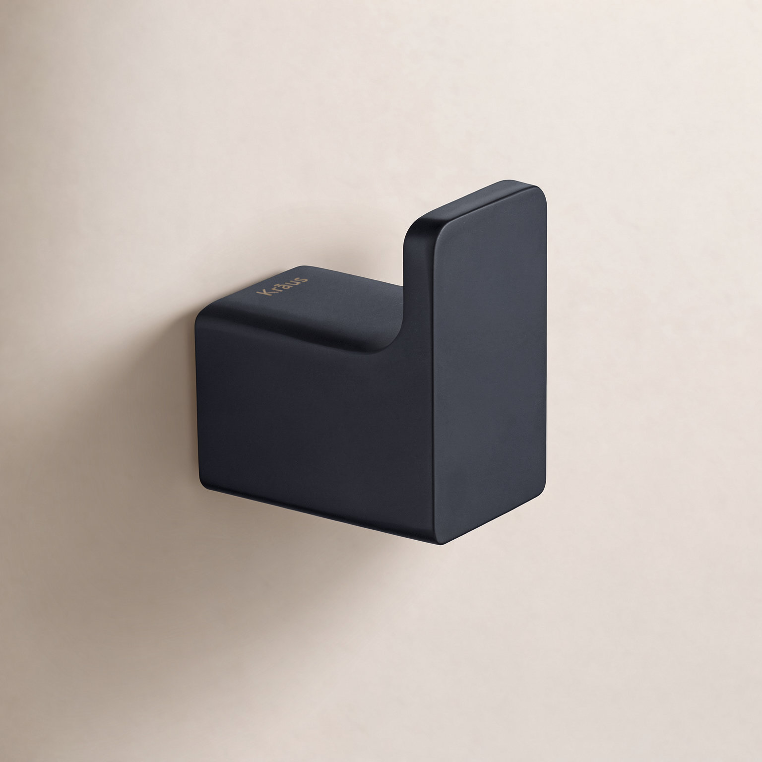 Stelios Wall Mounted Towel Hook, Matte Black