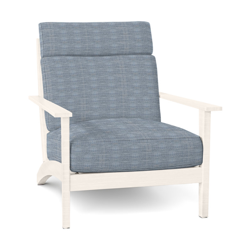 Chaise longue en aluminium Kennebunkport - Craie, Welt + bourre standard, InsideOut® Rollo ‑ lin Chambray, Craie