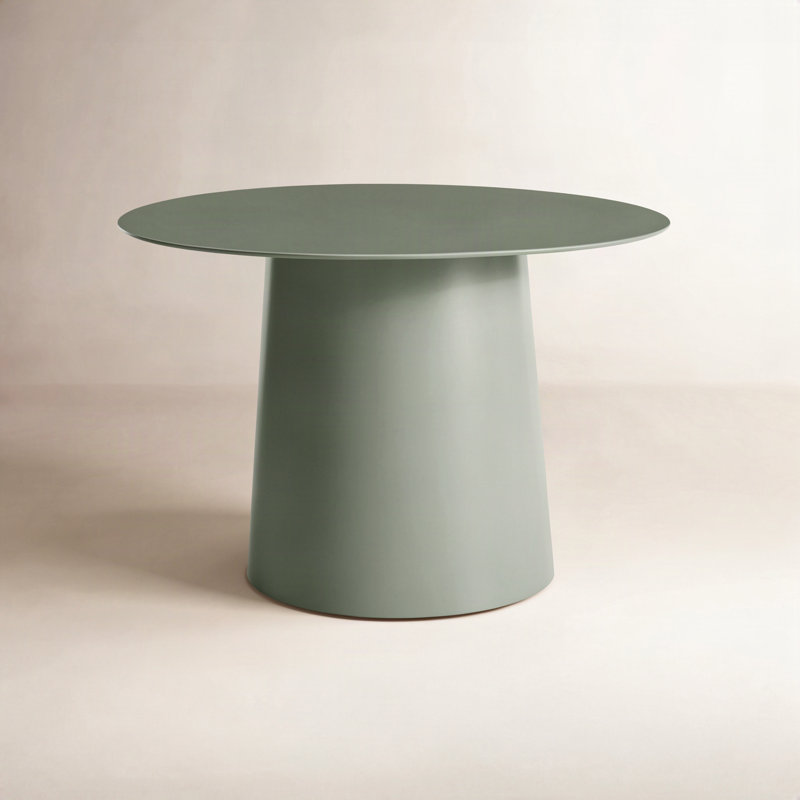 Circula End Table, Gray Green, 16" H x 24" W x 24" D