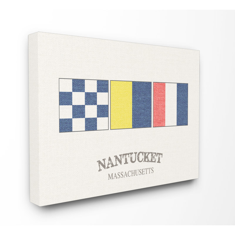 «Nantucket Nautical Flags», reproduction d'impression, Toile tendue, H 16 po x l 20 po