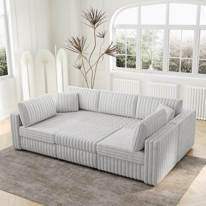 Canapé modulaire confortable avec design élégant et rangement pratique