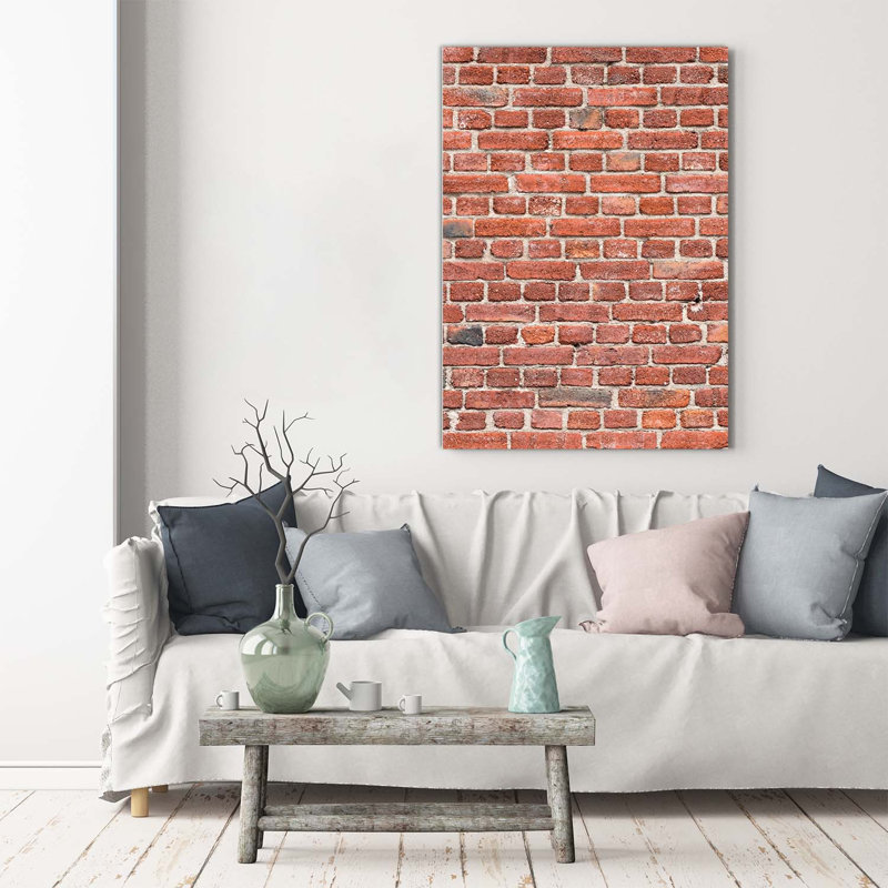 Brick Wall 1 Piece Wrapped Canvas Wall Art