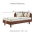 Canapé de rangement 65 po en polyuréthane brun et velours beige-857414925