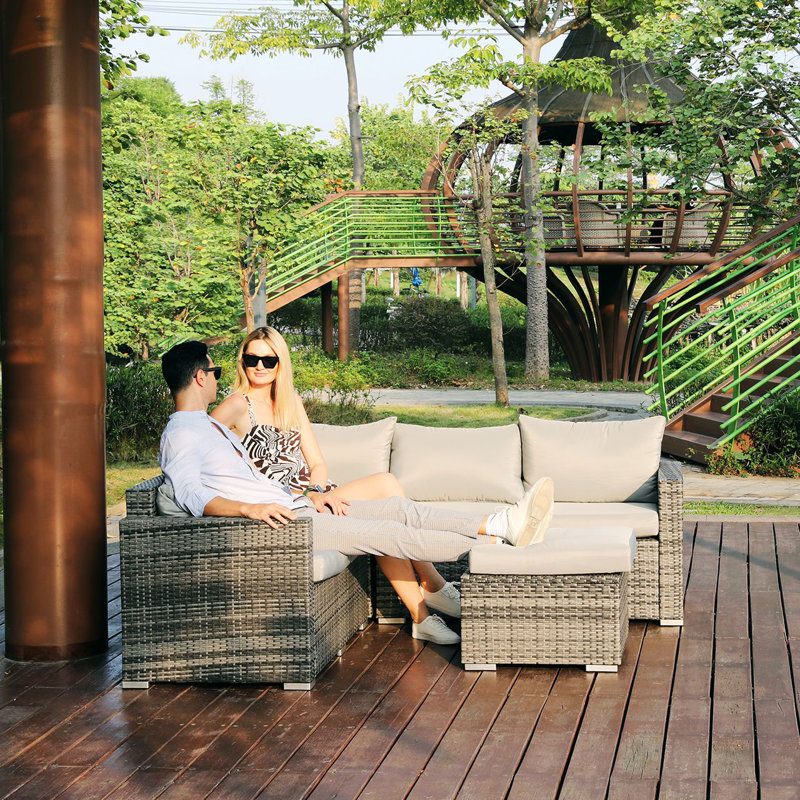 6 - Person Patio Conversation Set with Cushions