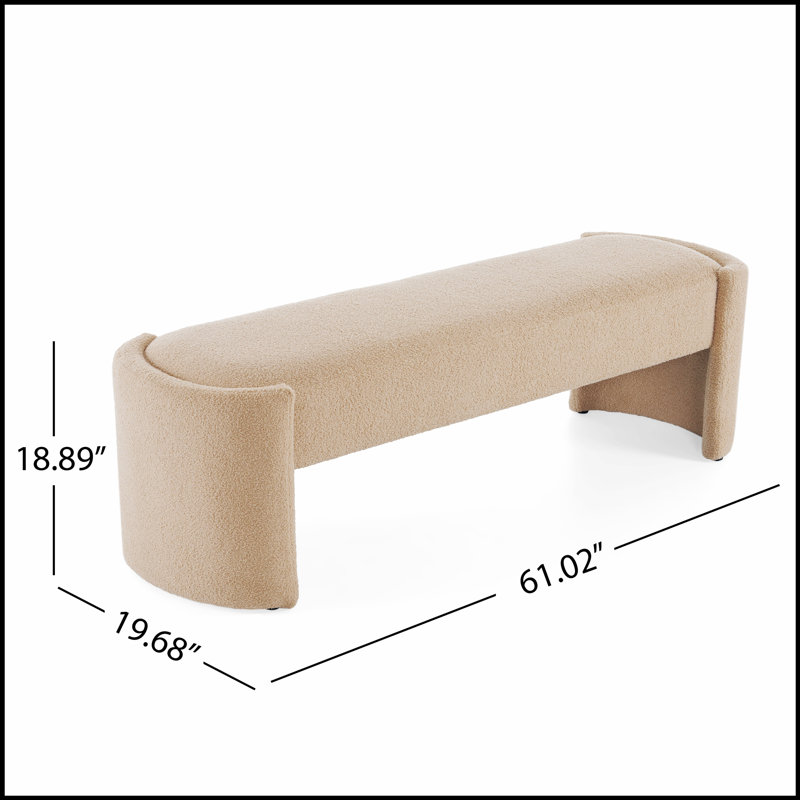 Banc long et élégant avec repose-pieds
