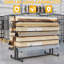 Support de rangement en bois robuste et support à tuyaux | Support en porte-à-faux réglable avec capacité de charge de 2 000 lb | Cadre en acier à contreventement en X pour utilisation en usine, dépôt et maison - noir