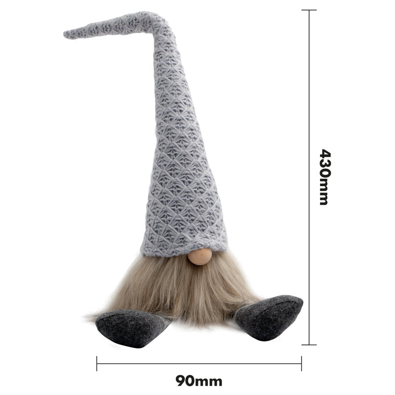Tornillo Christmas Stuffed Holiday Accent, Grey