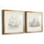 Esquisse de bateau antique ix Esquisse de bateau antique ix - ensemble de 2 reproductions de dessins encadrés-1287306912-1287306915-1279324703
