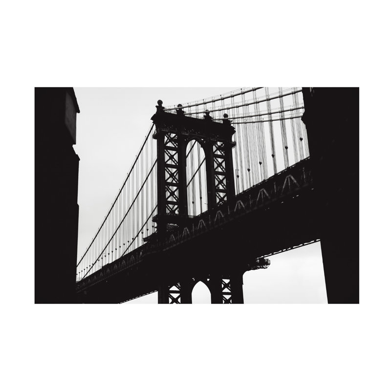 Pont de Manhattan moderne et contemporain sur toile, H 16 po x l 24 po x P 2 po