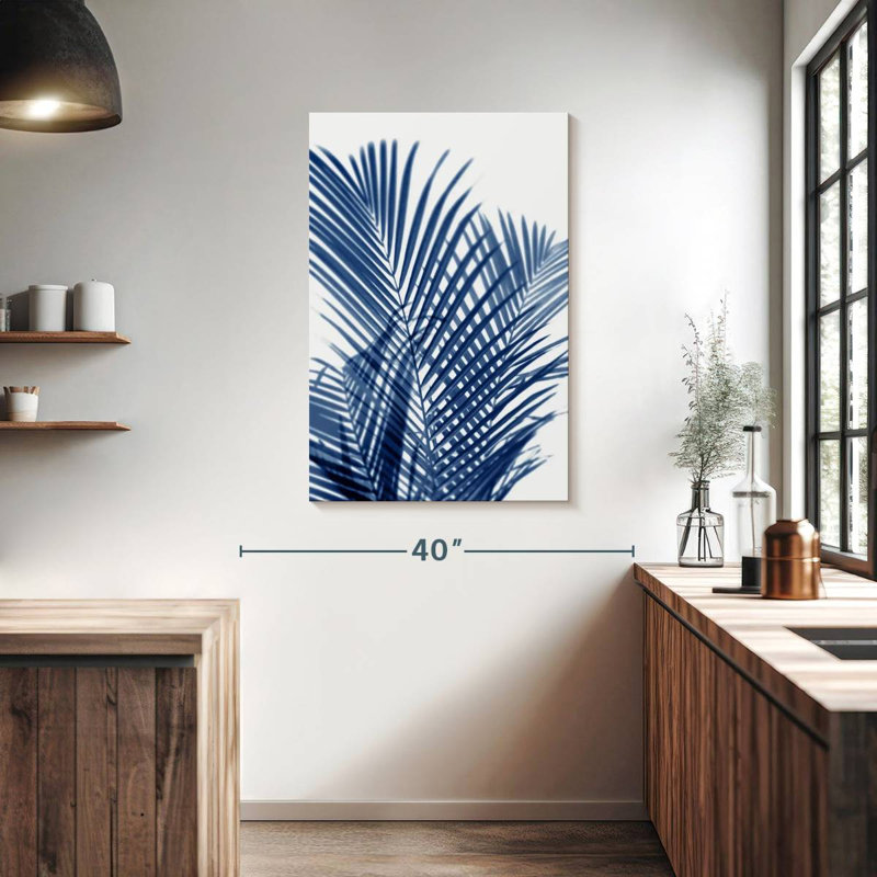 Harnek Palm Shadows indigo I, H 39 po x l 26 po