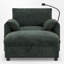 Fauteuil d'appoint rembourré avec repose-pieds avec rangement-343178772
